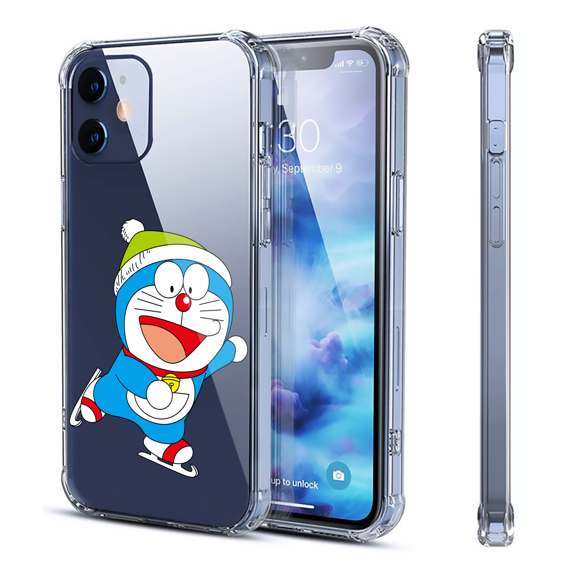 （画像用） ドラえもん Doraemon 【iPhone 12シリーズ対応】透明スマホケース（クリアソフトケース）